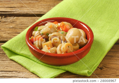 bowl of pickled champignons bowl of pickled champignons 28008967