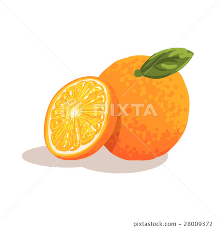 Fresh Full Garden Orange WIth Leaf And Orange Fresh Full Garden Orange WIth Leaf And Orange 28009372