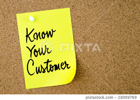 Know Your Customer text written on paper note 28009769