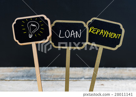 Concept message LOAN REPAYMENT Concept message LOAN REPAYMENT 28011141