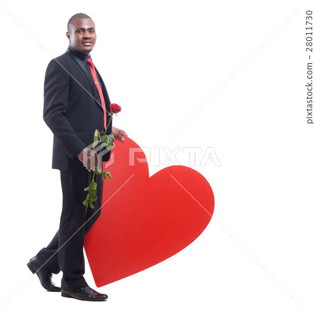 Male holding rose romantic present for Valentine Male holding rose romantic present for Valentine 28011730