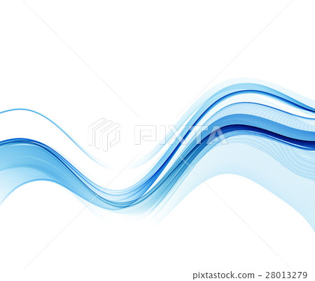 Abstract vector background, blue wavy 28013279
