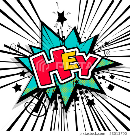 Lettering hey comic text sound 28013790