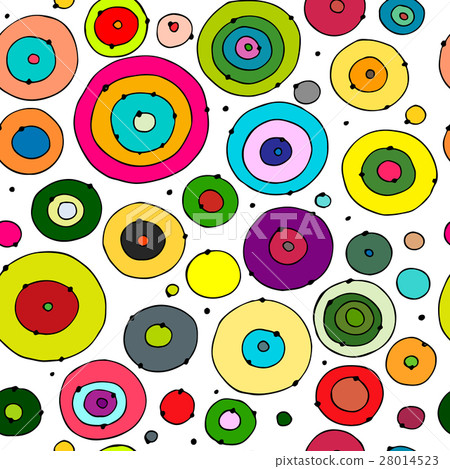 Funny circles colorful, seamless pattern for your 28014523