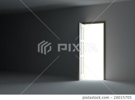 Open door with bright light Open door with bright light 28015705