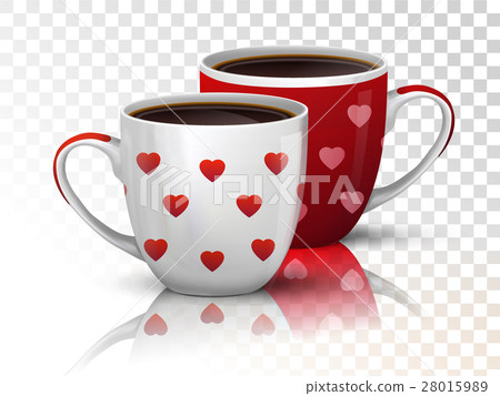 Two cups coffee on transparent Two cups coffee on transparent 28015989