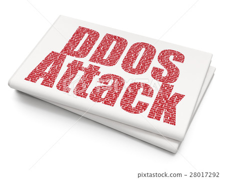 Protection concept: DDOS Attack on Blank Newspaper 28017292