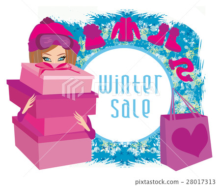 winter sale card winter sale card 28017313