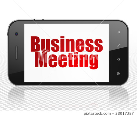 Finance concept: Smartphone with Business Meeting Finance concept: Smartphone with Business Meeting 28017387