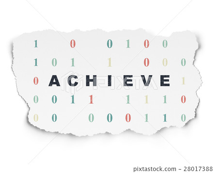 Business concept: Achieve on Torn Paper background Business concept: Achieve on Torn Paper background 28017388