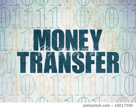 Finance concept: Money Transfer on Digital Data 28017390