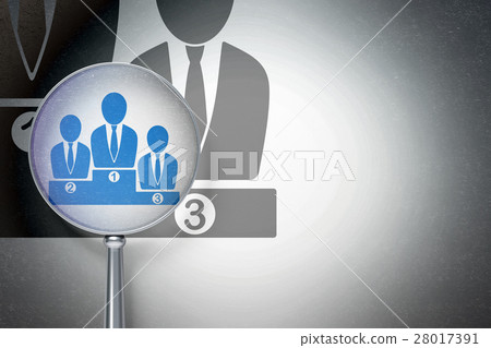 Business concept:  Business Team with optical glas 28017391