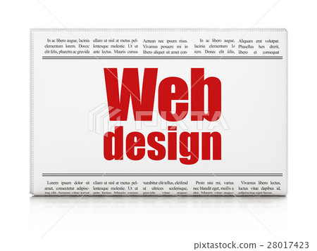 Web design concept: newspaper headline Web Design 28017423