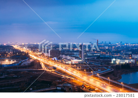 Minsk, Belarus. Aerial View Cityscape In Bright 28017581