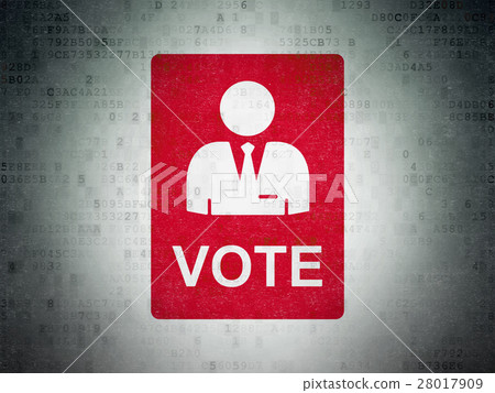 Political concept: Ballot on Digital Data Paper Political concept: Ballot on Digital Data Paper 28017909