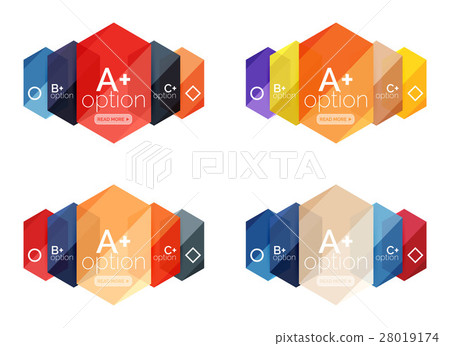 Set of vector abstract infographics content boxes Set of vector abstract infographics content boxes 28019174