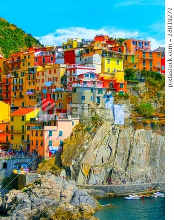 Colorful traditional houses on a rock over 28019272