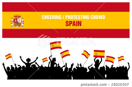 Cheering or Protesting Crowd Spain 28020307