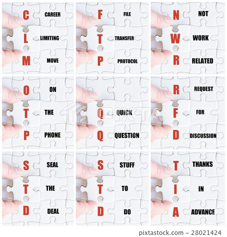 Hand of business man completing the puzzle Hand of business man completing the puzzle 28021424