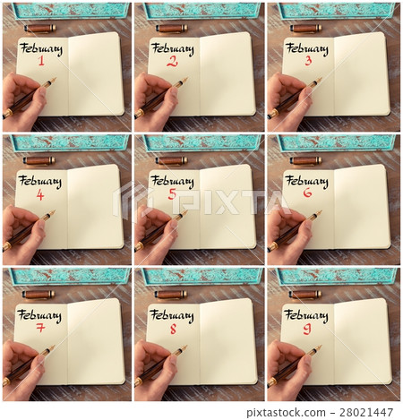 collage of days 1st to 9th of month February collage of days 1st to 9th of month February 28021447