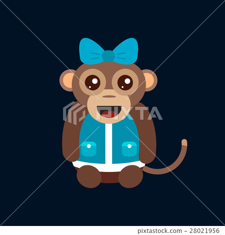 Monkey animal fun character vector illustration. Monkey animal fun character vector illustration. 28021956