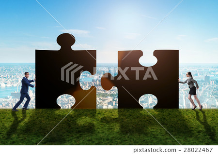 Business concept of puzzles for teamwork Business concept of puzzles for teamwork 28022467