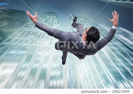 图库照片: businessman committing suicide due to crisis