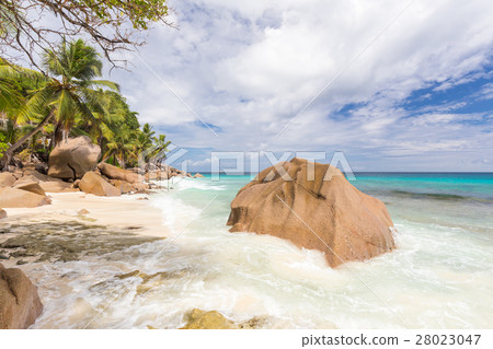 Anse Patates, picture perfect beach on La Digue 28023047