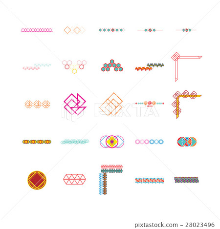 Vector icon set for pattern 28023496