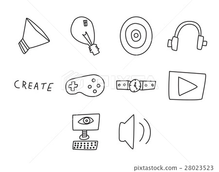 Vector icon set for video games Vector icon set for video games 28023523