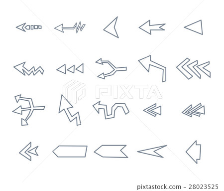 Vector arrow icon set Vector arrow icon set 28023525