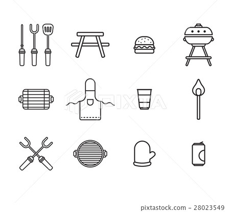 Vector icon set for kitchen accessories 28023549