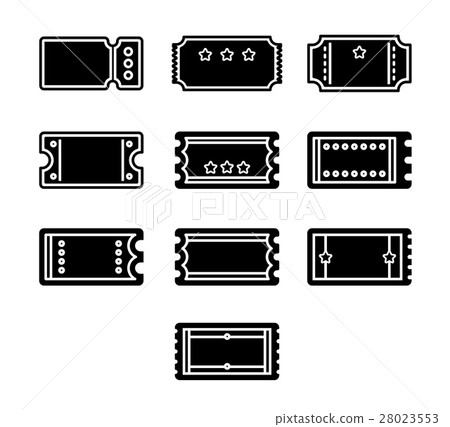 Vector icon set for label 28023553
