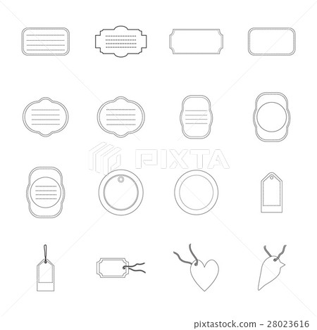 Vector icon set for various tag Vector icon set for various tag 28023616