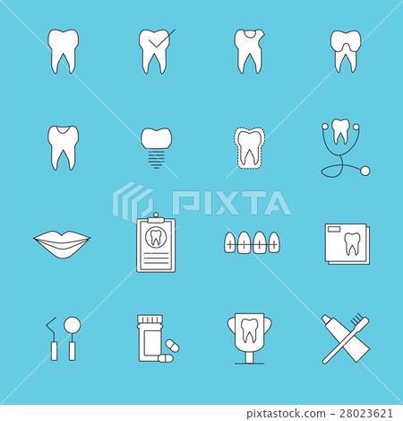 Vector icon set for dental care 28023621
