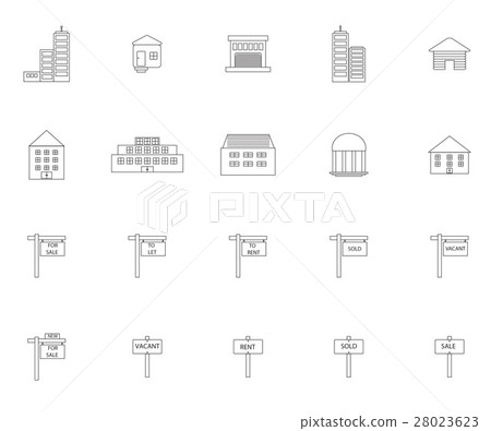 Vector icon set for real estate Vector icon set for real estate 28023623