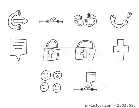 Vector icon set for hospital 28023655
