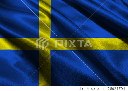 Sweden national flag 3D illustration symbol.  28023704