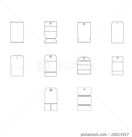 Vector icon set for various tag Vector icon set for various tag 28023917