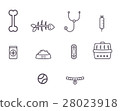 Vector icon set of vet clinic 28023918