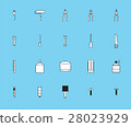 Vector icon set for painting tools 28023929