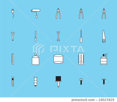 Vector icon set for painting tools Vector icon set for painting tools 28023929