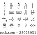 Vector icon set of welder equipment 28023931