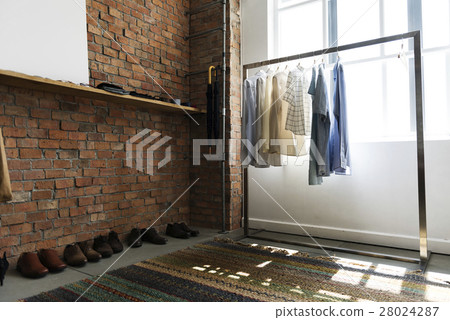 Clothes Hanger Rack Costume Outfit Closet Concept 28024287