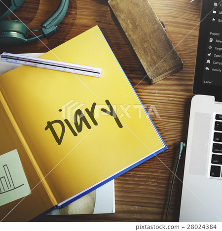 Diary Daily Record Journal Daybook Memoir Concept 28024384