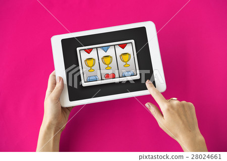Lotto Slot Machine Jackpot Win Concept Lotto Slot Machine Jackpot Win Concept 28024661