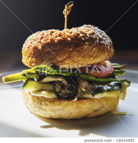 Lunch Dinner Meal Burger Concept Lunch Dinner Meal Burger Concept 28024895