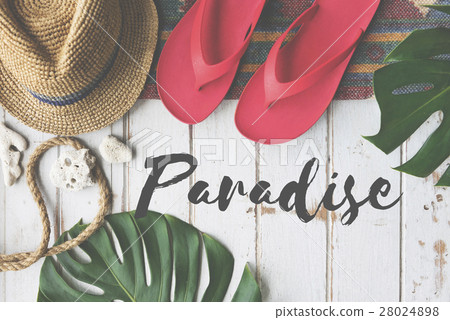Summer Break Lifestyle Flipflop Vacatoin Words Concept Summer Break Lifestyle Flipflop Vacatoin Words Concept 28024898