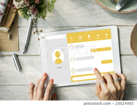 Message Live Chat Communication Concept Message Live Chat Communication Concept 28024985