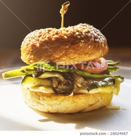Lunch Dinner Meal Burger Concept Lunch Dinner Meal Burger Concept 28024987